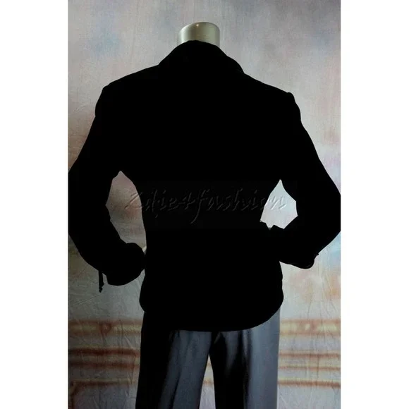 $4600 NWT CHADO Ralph Rucci Black Super Soft Velvet Jacket 6